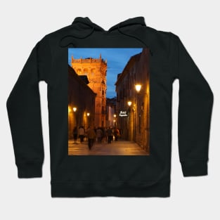 Calle de la Campania street at dusk, Salamanca Hoodie